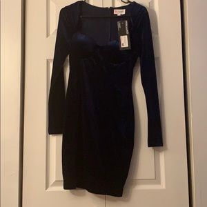 Blue suede dress, super cute. BRAND NEW